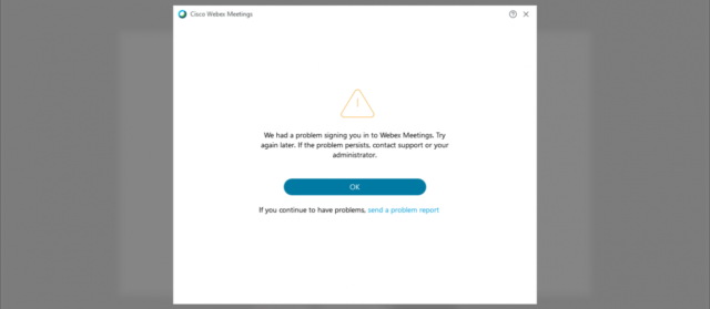 webex error